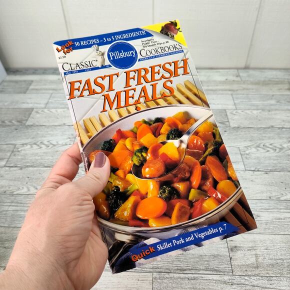 Pillsbury‎ Fast Fresh Meals Classic Cookbook Booklet 1991 Retro Vintage - Picture 1 of 12